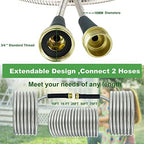 Metal Garden Hose 25 FT,Heavy Duty Garden Hose with 3/4'' Sprayer Nozzle - Leak Proof, Kink Free, Anti-rust, 5/8'' Diameter Stainless Hose, Ultra Lightweight & Durable and Easy Storage - Image 4