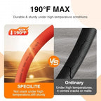 Hot/Cold Water Hose 5/8" x 25 ft+Nozzle with 8 Spray Patterns - Image 2