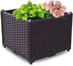 YSUEFIJO Planter Box Outdoor Raised, Raised Garden Bed for Vegetables, Garden Bed Kit Plastic, with Drainage Holes, for Flowers, Herbs, Fruits by WELCOMETOYSUEFIJO