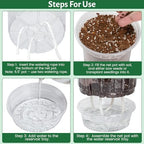 Bluepro Self Watering Pots for Indoor Plants, 4/5/6.5 Inch, 18-Pack - Image 3