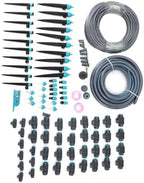 Drip Irrigation Kit, Large Irrigation Area Easy Installation Garden Watering System Automatic Watering System with 15m Thick 50m Thin Hose for Courtyard Balcony Greenhouse - Image 4