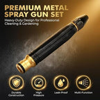 Heavy Duty Adjustable Hose Nozzle, High Pressure Jet Sweeper Spray Nozzle with Leak-Proof Design, Metal Garden Hose Sprayer for Car Wash, Lawn, Patio Cleaning (2pc) 1pc - Image 4
