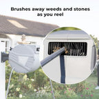 Retractable Garden Hose Reel,Wall Mounted Hose Reel, Optional Position Lock，Slow-Retract System，Wall Mounted，180°Swivel Bracket，Light Grey - Image 6