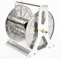 Garden Hose Holder Hose Reel Tool, Wall/Floor Mounted Water Hose Hanger, Retractable Hose Reel Butler Holder Hand Crank Swivel Bracket, Stainless Steel Organizer Water Hose Storage Stand by Doorhighpeak