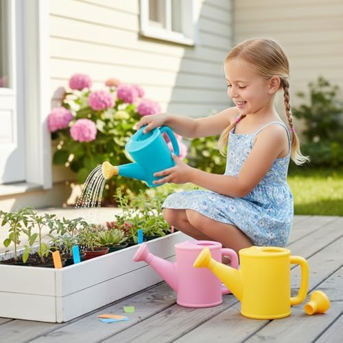 Kids Watering Can, 3-Pack Plastic Watering Can with Removable Spout Precise 600ml / 20oz Small Plant Water Device for Toddlers GardeningToddler CanPlastic CanSmall - Image 6