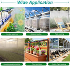Watering System Flower Bed Irrigation System for Raised Beds, Greenhouse, Lawn, Patio, 360° Bendable Copper Nozzles, Quick Connect & Steady Flow(H 12 in(30cm) Nozzle,L 131ft(40m)) - Image 7