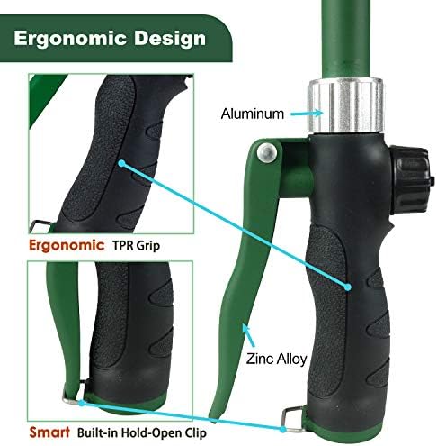 Heavy Duty 21 Inch Watering Wand with Pivoting Head, Adjustable Water Sprayer Wand with Ergonomic Handle, Spray 6 Watering Patterns, Perfect for Watering Hanging Plants - Image 3