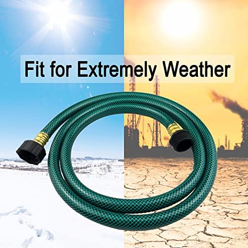 Darnassus PVC Garden Hose 1/2 Inch, 50 FT Flexible Water Hose Green with Male and Female Plastic Fittings - No Leaking and Lightweight for Household Outdoors Lawns Patio - Image 4