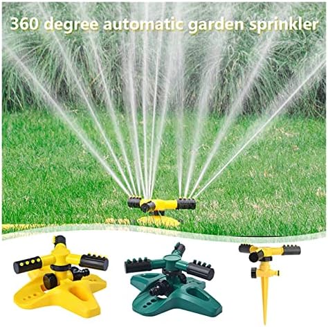 Garden Lawn Sprinkler -Automatic 360 Degree Rotating Yard Large Area Coverage Water Sprinkler Garden Irrigation Supplies (Color : C-Green 15x15x8.5cm) - Image 2