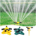 Garden Lawn Sprinkler -Automatic 360 Degree Rotating Yard Large Area Coverage Water Sprinkler Garden Irrigation Supplies (Color : A Yellow25x20.8x10cm) - Image 2