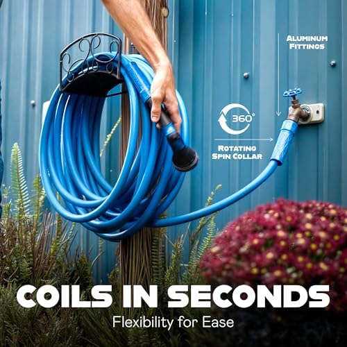INVICTUS 100 Ft Garden Hose with Sprayer Nozzle, 2-Layer Heavy Duty Drinking RV Water Hose 100 Ft x 5/8 in. Flexible, Lightweight, NON Expandable, Kink Resistant, Easy Connect Fittings - Image 5