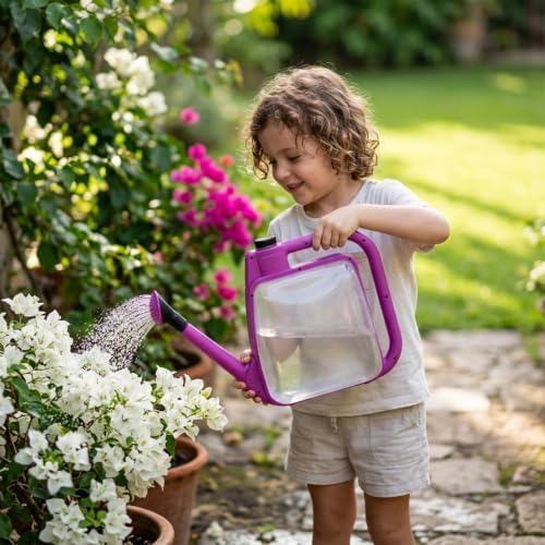 1.59 Gallon Purple Clear Plastic Foldable Garden Watering Can - Image 6