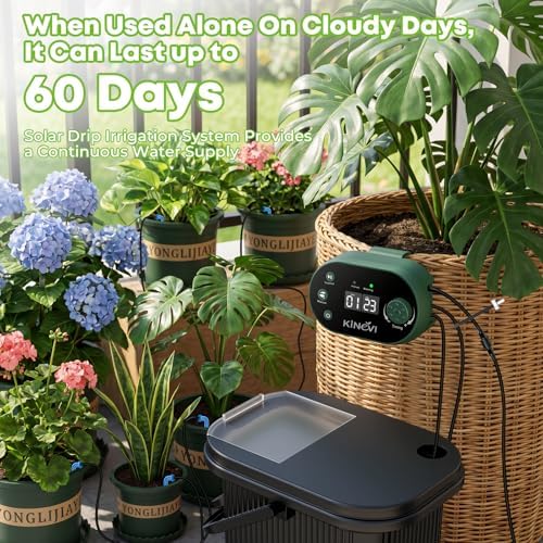 Solar Drip Irrigation System Kit, Auto Plant Waterer for 15 Pots - Image 5