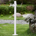 Freestanding Outdoor Aluminum Hose Holder - Durable Water Column Hydrant with Tap for Garden, Farm, Ranch, Backyard - Lightweight, 34x2in (86x5cm) by Unknown