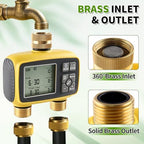 Boltigen Upgraded Brass Sprinkler Timer-2 Zone Water Hose Timers with Metal Inlet & Outlet-Waterproof & Programmable Design Timer Rain Delay & Manual Watering, for Outdoor Garden Irrigation Lawn Yard - Image 2