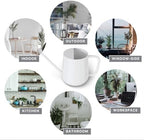 Metal Indoor Plant Watering Can with Long Spout 1000ml - White - Image 7