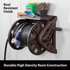 Liberty Basics 512 Wall Mounted Hose Reel with Shelf, Bronze - Image 2