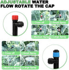 128FT Drip Irrigation System Kit, Automatic Garden Watering Kit with 1/2 Inch Hose & 1/4 Inch Distribution Tubing & Accessories for Yard, Lawn, Greenhouse, Raised Bed, Patio & Outdoor Plants - Image 4