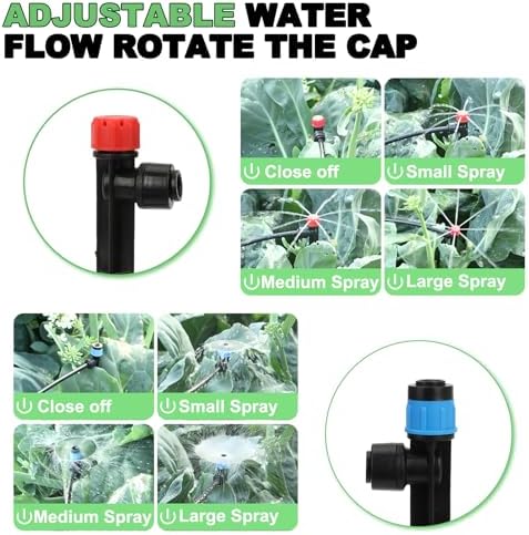 128FT Drip Irrigation System Kit, Automatic Garden Watering Kit with 1/2 Inch Hose & 1/4 Inch Distribution Tubing & Accessories for Yard, Lawn, Greenhouse, Raised Bed, Patio & Outdoor Plants - Image 4