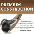 Flexzilla Colors Garden Hose 5/8 in. x 75 ft., Lightweight All-Weather Water Hose, Durable and Flexible, Leak-Free Connections, Brown Mulch - Image 2