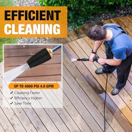 LEIFIDE 8 Pcs Turbo Pressure Washer Nozzle 4000 Psi with 1/4 Inch Connect - Image 6