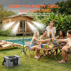 Portable Misting System with 15L Bucket, 10000mAh, 4.2FT Adjustable, Grey - Image 6