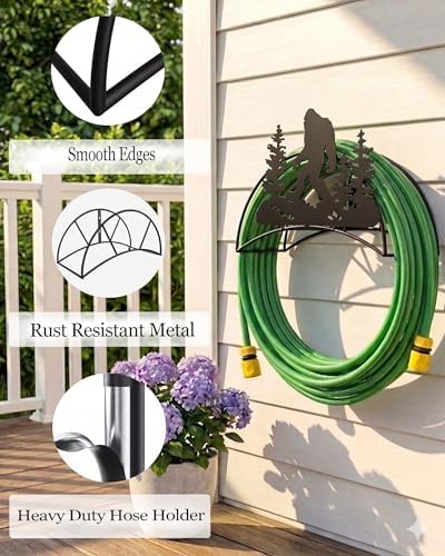 Bigfoot Hose Holder Metal Wall Mount Heavy Duty 125'5/8" Garden Hose Hanger - Image 3