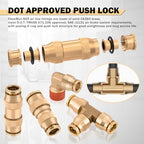 CheeMuii 112PCS Brass DOT Air Line Fittings with 3 Roll 100FT DOT Air Lines - Image 4
