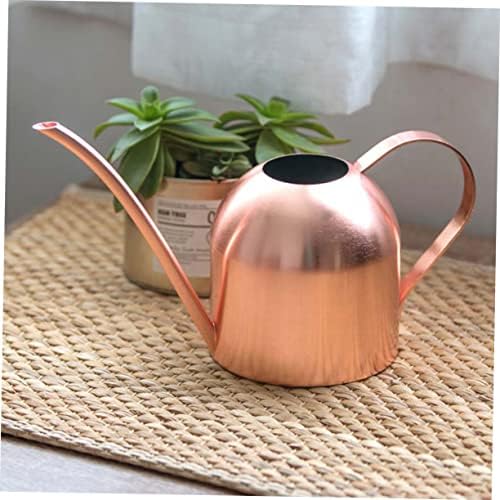 YARNOW 1000ml Copper-Colored Stainless Steel Watering Can for Indoor and Outdoor Gardening Long Spout Design Sturdy Metal Plant Watering Device - Image 4