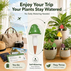 16 Packs Terracotta Watering Spikes Mushroom,Plant Self-Watering Devices - Image 5
