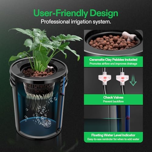 VIVOSUN DWC Hydroponics Grow System with Top Drip Kit 8 Buckets - Image 5