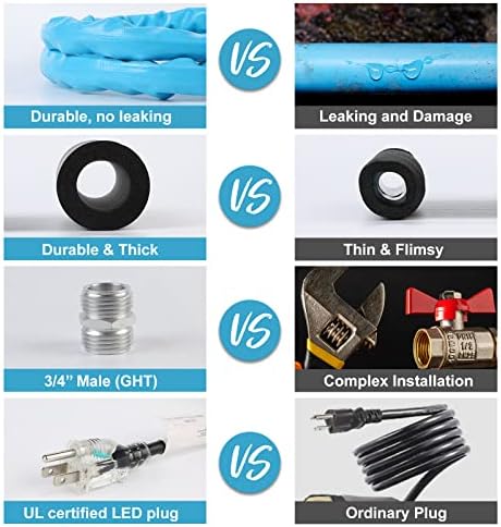 OEBLD Heated Water Hose for RV 100FT, 5/8-Inch ID, -45°F Freeze Protection - Image 7
