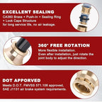 DOT Approved Male Straight Brass Union 1/2" Tube x 1/2" NPT, 10PCS - Image 4