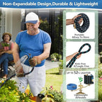 50 ft Garden Hose - 2026 New Upgraded Flexible Water Hose - Ultra Lightweight Kink-free Car Washing Pipe with 10 Function Sprayer and 3/4" Solid Brass Fittings - Durable,Leak proof Garden Hoses - Image 4