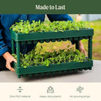 Vego garden 2 Set 76 Cells Seed Starter 10" x 20" Tray Stackable Seedling Starting Germination Trays for Plants Planting Vegetables Herbs Flowers, - Image 2