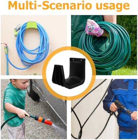 Amosfun Wall Mounted Vacuum Cleaner Hose Hook Space Saving Hose Holder Wall Bracket for Vacuum Accessories Storage with Screws 7.08 x 6.29 x 5.31 Inch - Image 3
