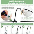 180FT Drip Irrigation System Bundle: 50FT + 130FT 1/4" PE Tubing with 31 Adjustable Misting Sprinklers & Nozzles – Quick Connect Automatic Watering Kit for Raised Bed, Garden, Greenhouse, Lawn, Outdoo - Image 5