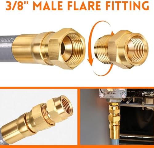 10 FT 1/2" ID Natural Gas Grill Hose with Quick Connect Fitting - Image 5