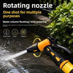 Retractable Coil Garden Hose with Rotating Spray Nozzle for Car Wash Patio - Image 2