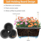 VECELO 7 Tier Vertical Garden Planter, Self Watering Stackable Planters with Wheels for Strawberries, Herbs, Flowers, Vegetables, Dark Gray - Image 4