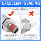 ChillWaves 1/4-Inch Male Industrial Coupler,1/4" NPT Male 4-Ball Quick Connect Air Coupler Air Hose Fittings(12-PACK) - Image 7