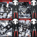 13 PCS Hose Clamp Pliers Set for Coolant Radiator Heater/Water Hose - Image 4