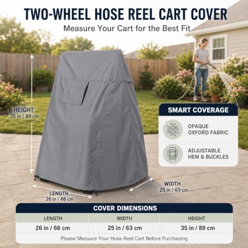 Hose Reel Cart Cover for Outdoor Ventilated Buckle Fit Cover - Image 2