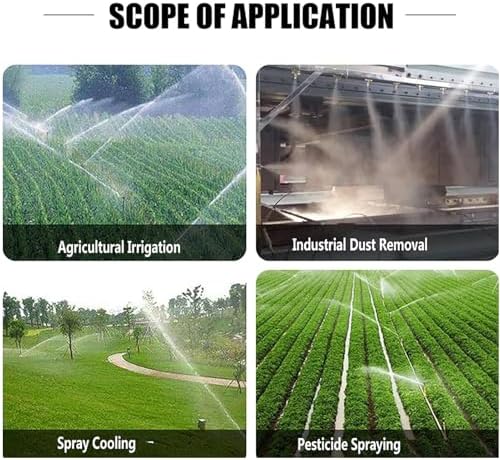 Farm Irrigation Sprinkler, 2" Impulse Impact Water Sprinkler, Large-Area Watering Spray, with Replacement Nozzle Set - Image 5
