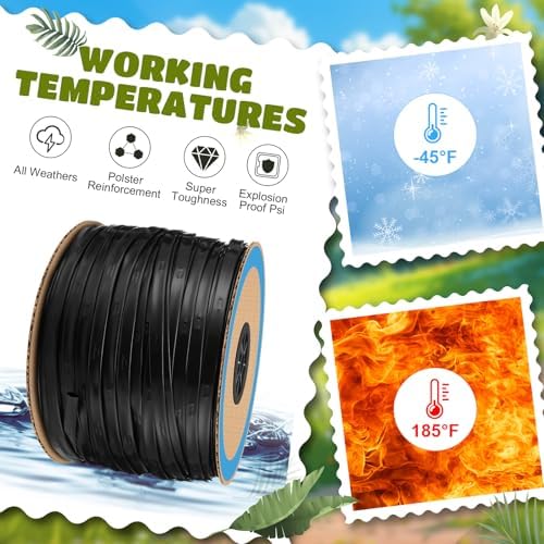 1640 ft 5/8 Inch Drip Irrigation Tubing 6" Irrigation Tape Drip Line 0.46 Gph rrigation System 15 Mil for Garden Patio Agricultural Lawn Hose - Image 3