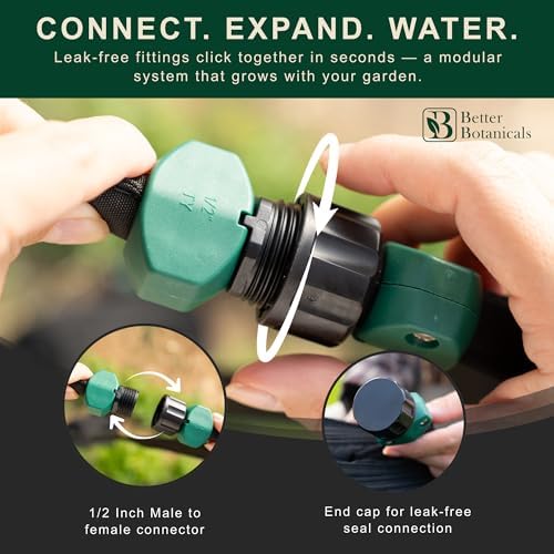 100 FT Flat Soaker Hose (2 x 50 FT) – Drip Irrigation for Garden Beds, Raised Beds & Landscaping – Kink-Resistant, Even Watering, Includes 16 Steel Stakes & Storage Straps - Image 4