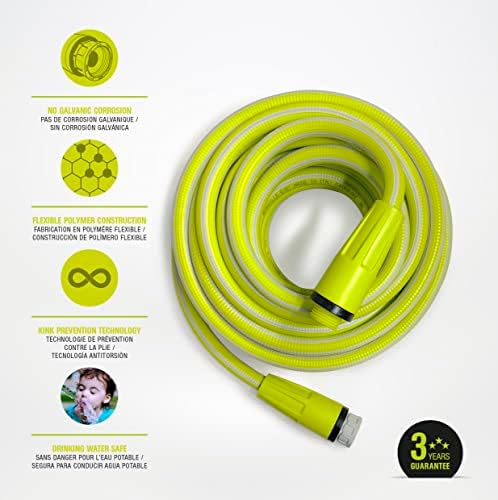 It's Light Polymer Garden Hose 5/8 in. X 50ft., Ultralight, Drinking Water Safe, Heavy Duty, Anti Kink structure, UV tested - Image 4