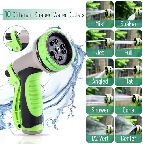 UNCO- Stainless Steel Metal Hose with 10 Functions Spray Nozzle, 75 ft, No Kink, Metal Garden Hose - Image 3