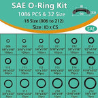 XBVV 1086 Pcs 32 Size SAE O Ring Assortment Kit and 158 Pcs Faucet Washers and Garden Hose Gasket Kit for Faucet Plumbing Hydraulic Sealing Repair - Image 6