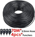 3/5mm PVC Hose Micro Drip with Puncher, Blank Distribution Line Water Hose Garden Watering Tube for Garden Irrigation System(70M) - Image 2
